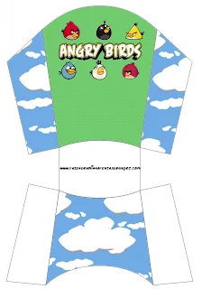 Angry Birds Fries Free Printable box.