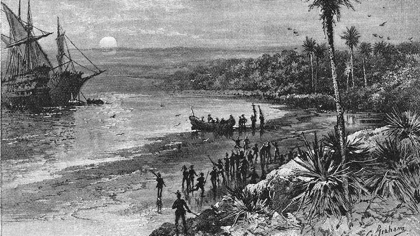 Columbus landing on Guanahani