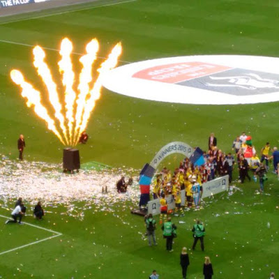 Fireworks for Arsenal after winning FA cup 2015