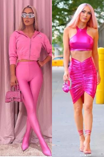 Tendência de moda Barbiecore, Kim Kardashian, Megan Fox