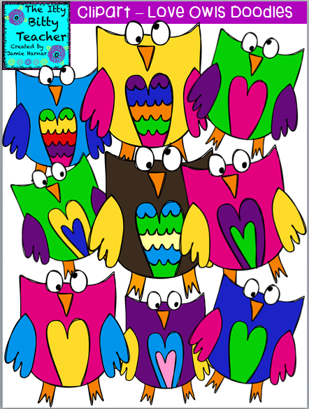 http://www.teacherspayteachers.com/Product/Clipart-Love-Owl-Doodles-1281804