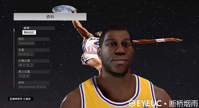 NBA 2K23 Magic Johnson Retro 1980s Cyberface