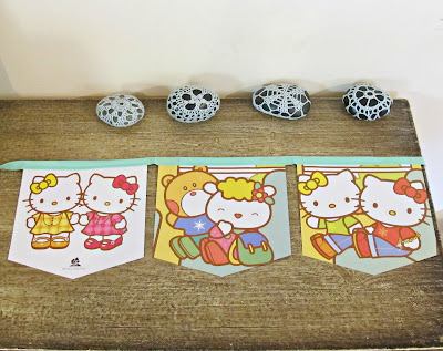 hello kitty bunting kawaii homewares domum vindemia nursery birthday party decoration