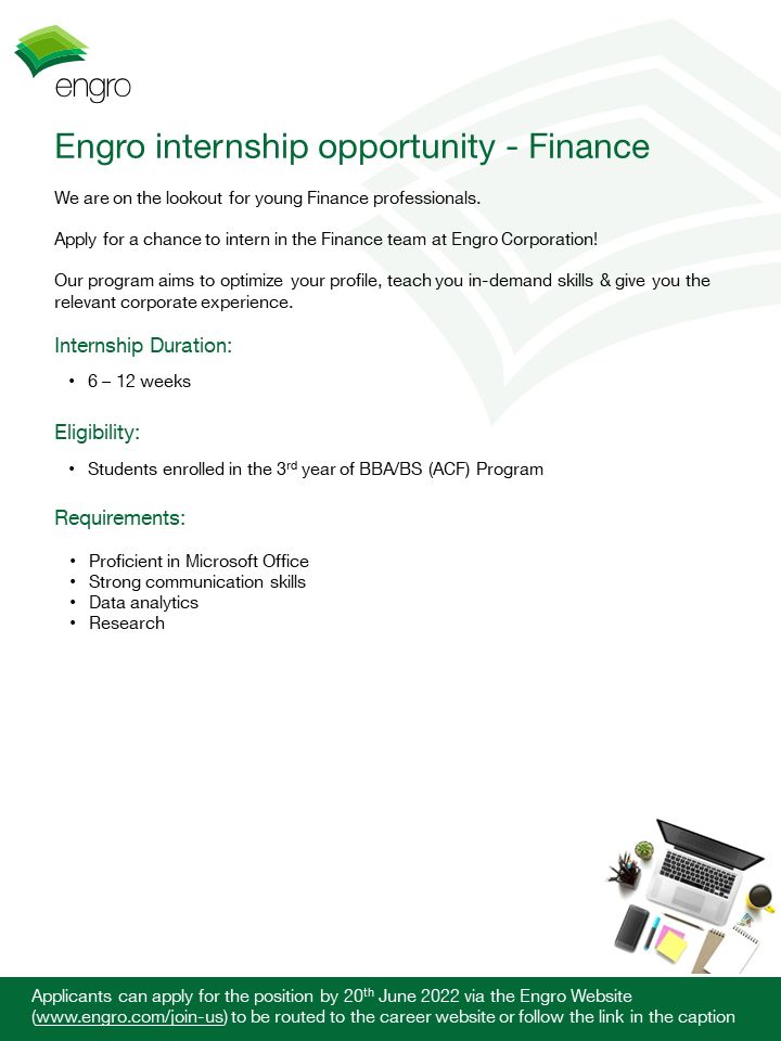 Engro Corporation Limited Internship Program