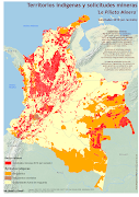 Solicitudes mineras en terriotrio indígena en Colombia en infografía (territorios indigenas solicitudes para mineria en infografia colombia)