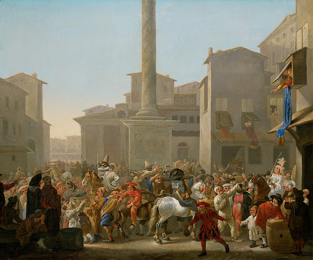 Johannes Lingelbach - Carnaval en Roma - c. 1650-51