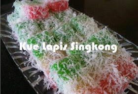Resep Kue Lapis Singkong rainbow