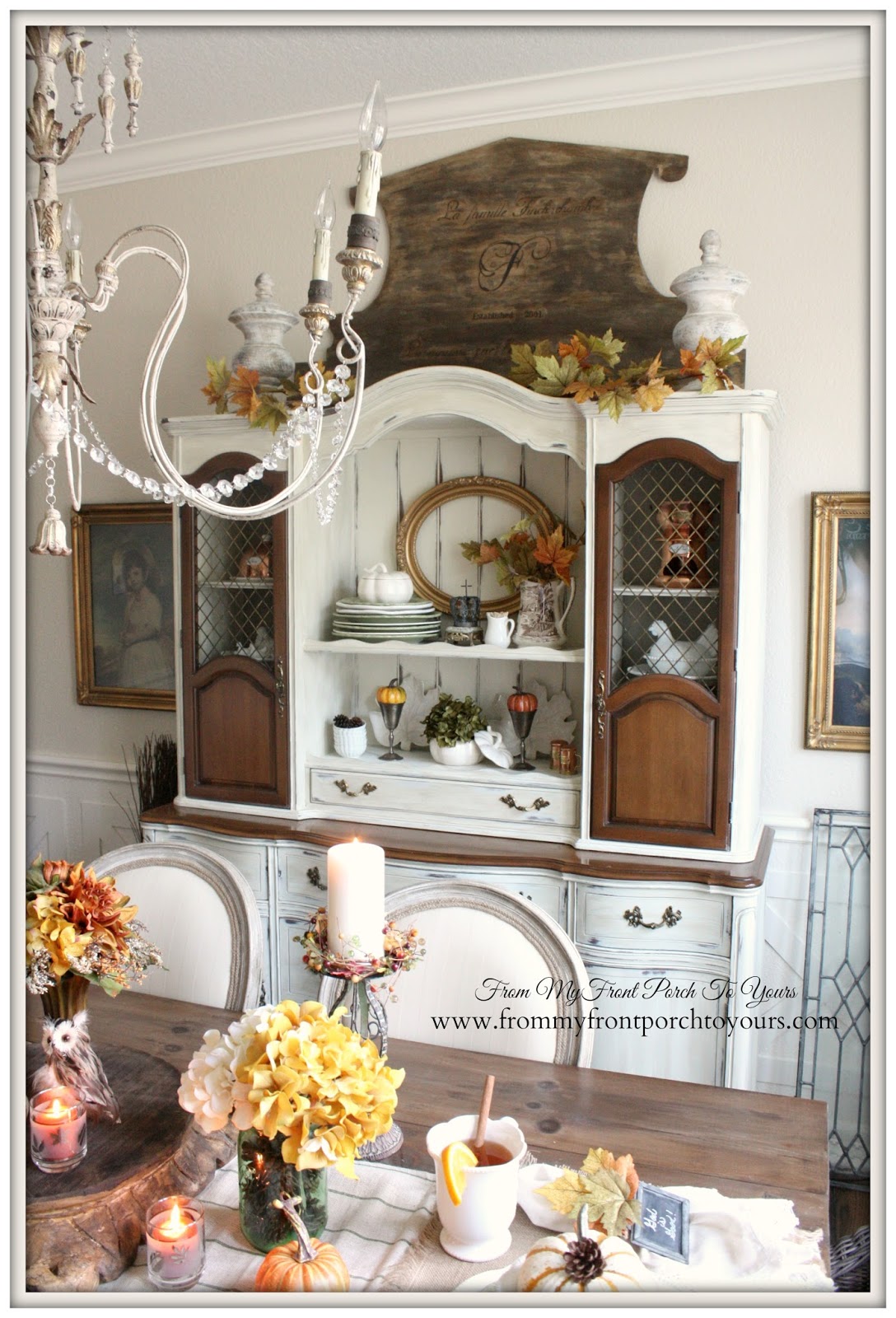 From My Front Porch To Yours- Fall Dining Room 2014- French Farmhouse Dining Room