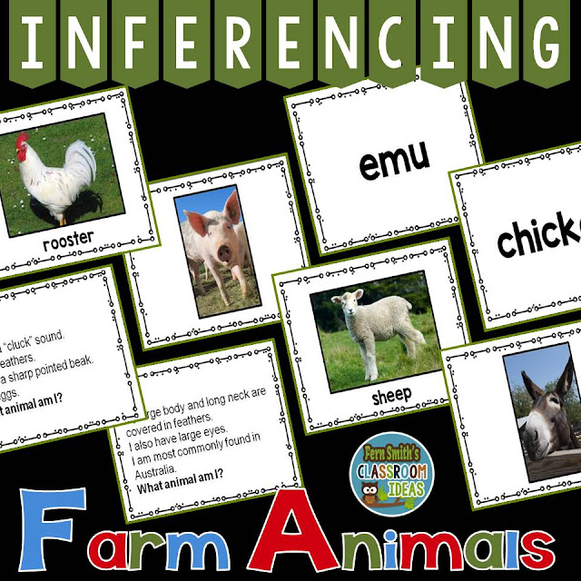 Fern Smith's Classroom Ideas Inferencing Task Cards available at TeacherspayTeachers.