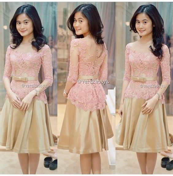 Inspirasi Dress Kebaya Selutut  untuk Pesta gebeet com