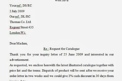 Carilah Satu Contoh Formal Letter