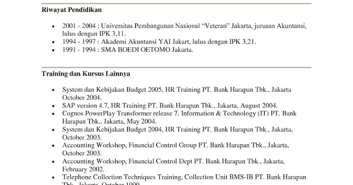 Gambar 10: Contoh surat lamaran kerja di bank yang baik 