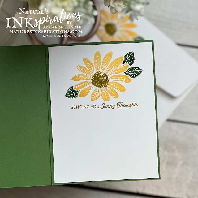 Stampin' Up! Cheerful Daisies Special Delivery Card  - inside | Nature's INKspirations by Angie McKenzie