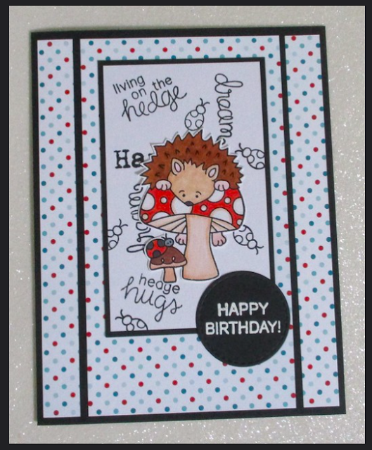 Happy Birthday by Becca features Hedgehog Hollow by Newton's Nook Designs; #inkypaws, #newtonsnook, #cardmaking, #birthdaycards, #cardchallenge, #hedgehogcards