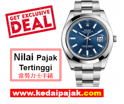 Pajak Jam Rolex Datejust Dengan RM20,000 - kedaipajak.com