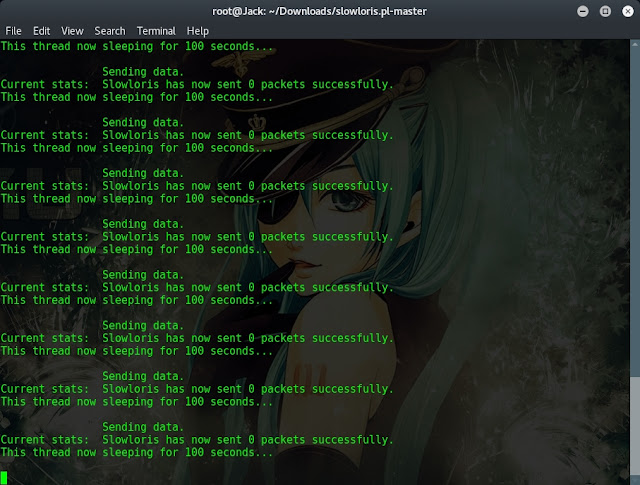 Cara Ddos dengan Slowloris Script di Kali Linux