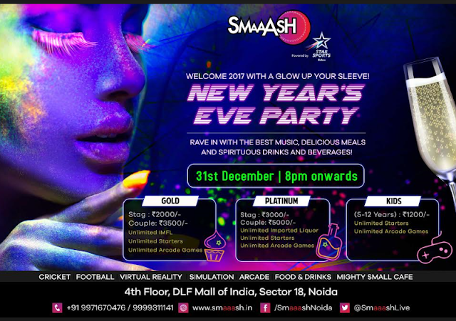 SMAAASH (Noida) Welcome 2017 with a blast