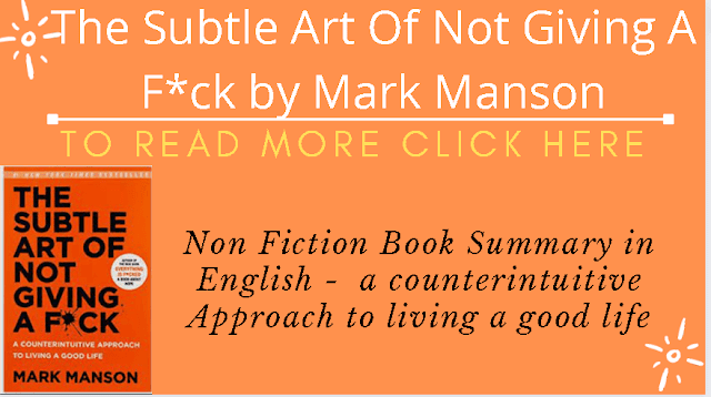 The Subtle Art Of Not Giving A F*ck by Mark Manson - Non Fiction Book Summary in English -  a counterintuitive Approach to living a good life