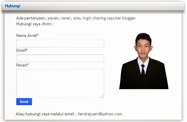 Cara membuat contact form di blog