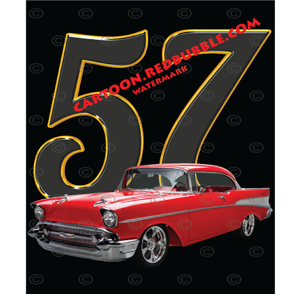 1957 Chevy Bel Air (Red) - Vintage Cars