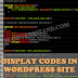 How To Display Code In Wordpress Site