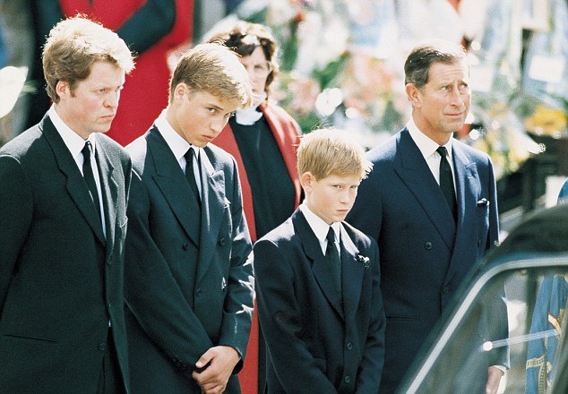 princess diana funeral harry. in Princess Diana funeral