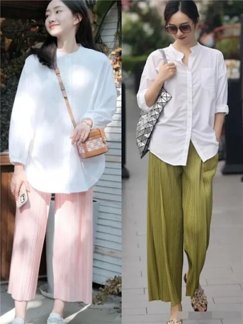 Bỏ váy đi! Nhìn xem, mốt 'quần ống suông ly' đang thịnh hành năm nay là tin vui cho những người mập và lùn