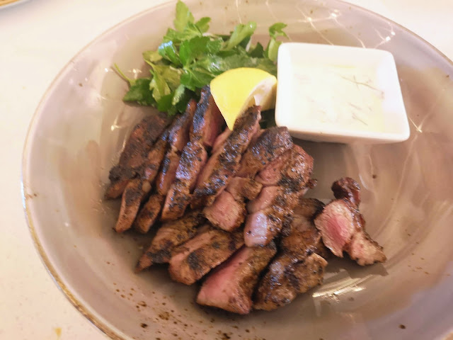 Iberico Pork Collar, Kebab Spice, Parsley & Shallot Salad, Mint Yoghurt