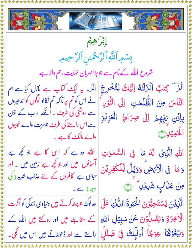 Surah Ibrahim with Urdu Translation