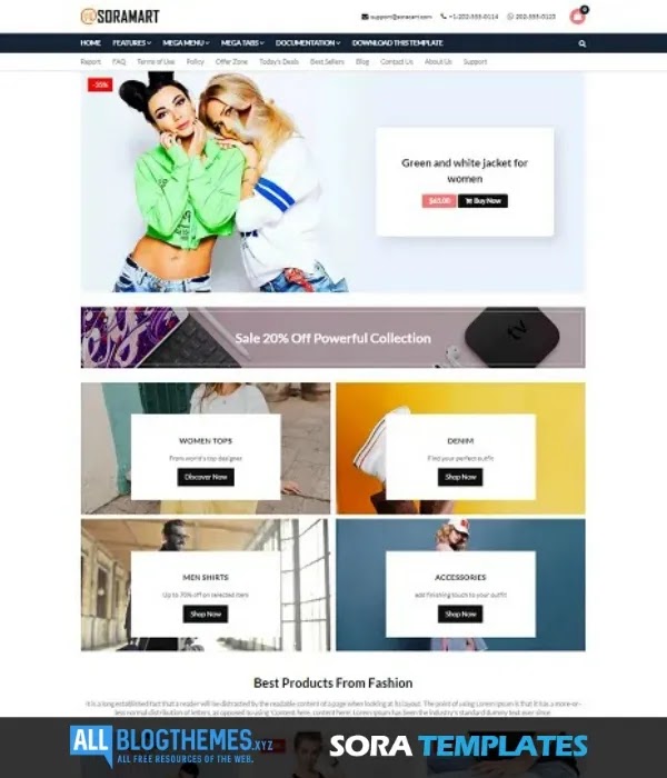 Free [SoraMart] Responsive Premium Blogger Template Download