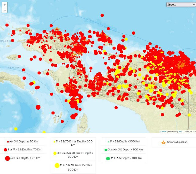 Stasiun Geofisika Jayapura Catat Telah Terjadi 4.674 Gempa selama Tahun 2023