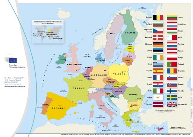 Les 28 pays de lEurope Union européenne Europe Tête à modeler