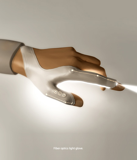 lighting manufacturer Fiber Optic Light Glove | 450 x 525