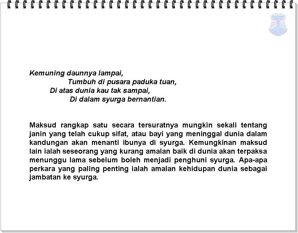 Bahasa Melayu Tingkatan 2: PANTUN EMPAT KERAT (AGAMA)