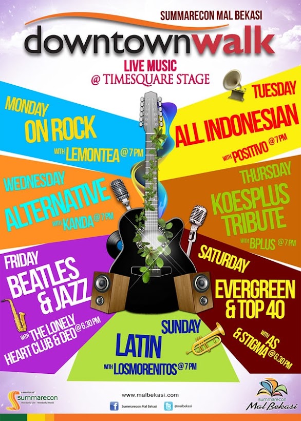 Jadwal Live Music Downtown Walk Summarecon Bekasi