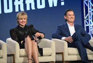 Alison Pill and Billy Crudup, Executive Producer, from “Hello Tomorrow!” speak at the Apple TV+ 2023 Winter TCA Tour at The Langham Huntington Pasadena.