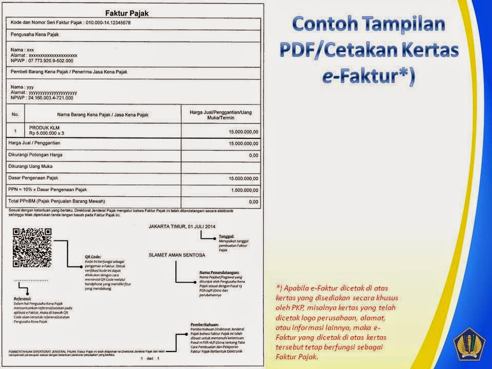 Faktur Pajak dan e-Faktur Pajak  Catatan Ekstens