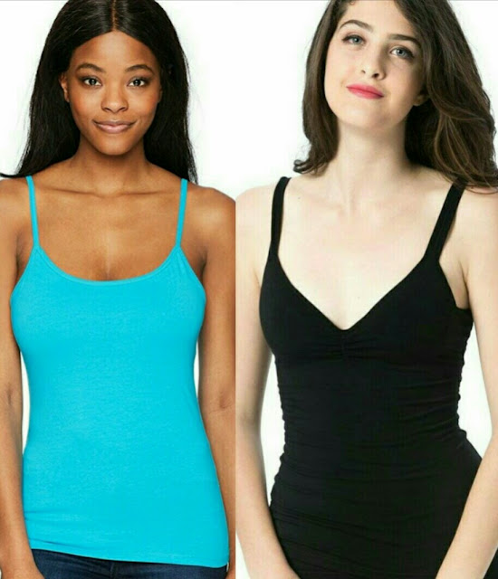 Wearing a camisole instead of a bra