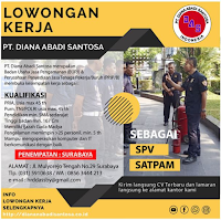Info Loker Surabaya di PT. Diana Abadi Santosa Juli 2020 - Lowongan Kerja Surabaya Juli 2020 ...