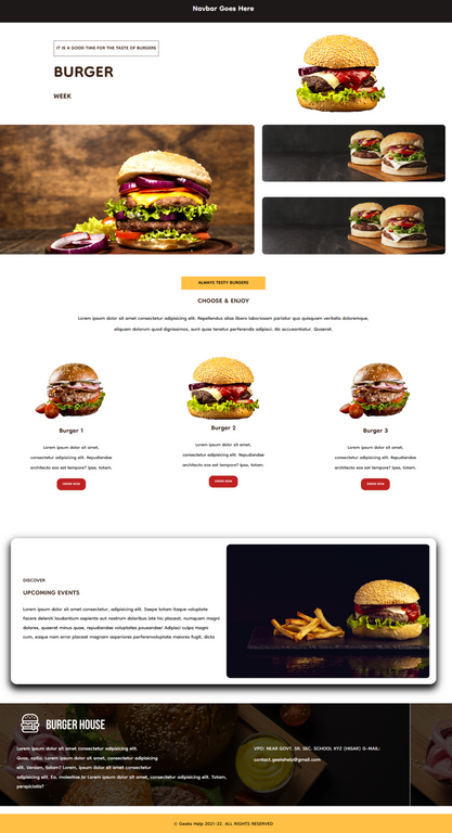 responsive burger landing page, fudo food delivery landing page, responsive landing page, burger king landing page