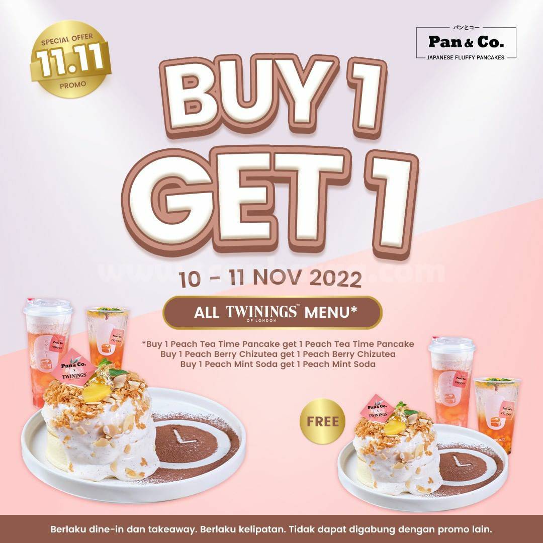 PAN & CO Promo Flash Sale 11.11 Buy 1 Get 1 All Twinings Menu