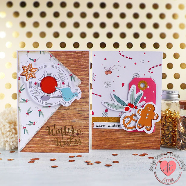 Card di Buon Natale con i materiali scrap