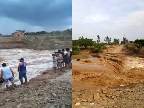 Ponte desaba em povoado de Porto da Folha-SE