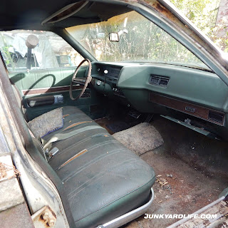Passenger side seat on 1971 Ford Country Squire wagon parked since 1994.