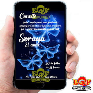 convite virtual, convite digital, convite online, borboleta azul, convite borboleta azul, convite virtual borboleta azul, convite digital borboleta azul, convite para criança, convite personalizado, festa borboleta azul