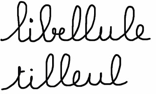 écriture cursive libellule tilleul