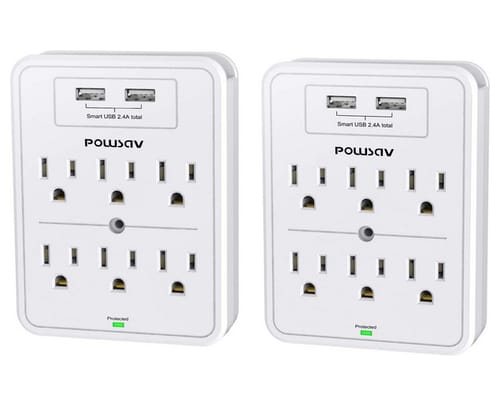 POWSAV Multi Plug Outlet Surge Protector