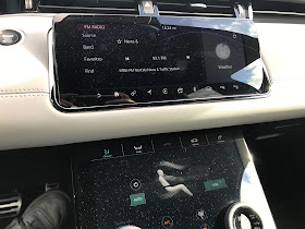 Infotainment screen in 2020 Range Rover Evoque