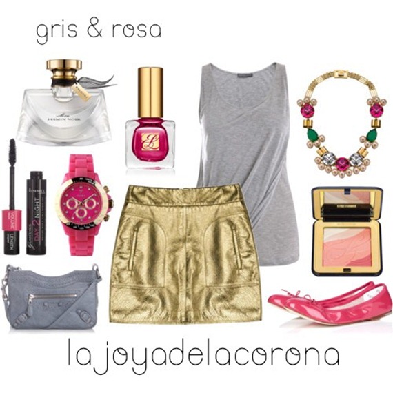 gris y rosa