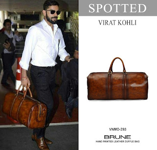 Virat Kohli on Voganow leather Duffle bags